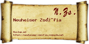 Neuheiser Zsófia névjegykártya